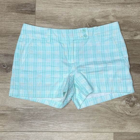 Vineyard Vines Women's Cotton Jacquard Gingham Whale Dayboat Shorts sz 00 - Picture 2 of 7